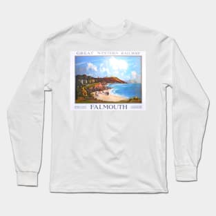 Vintage GWR travel poster Falmouth Long Sleeve T-Shirt